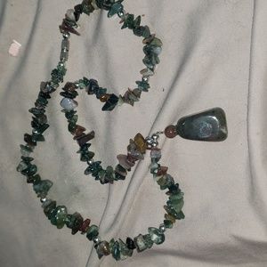 Green stone necklace